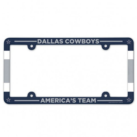 Dallas Cowboys License Plate Frame Plastic Full Color Style