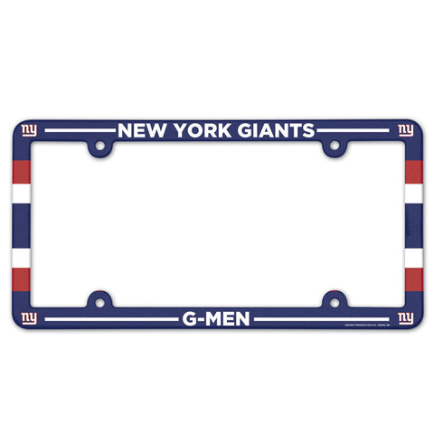 New York Giants License Plate Frame Plastic Full Color Style