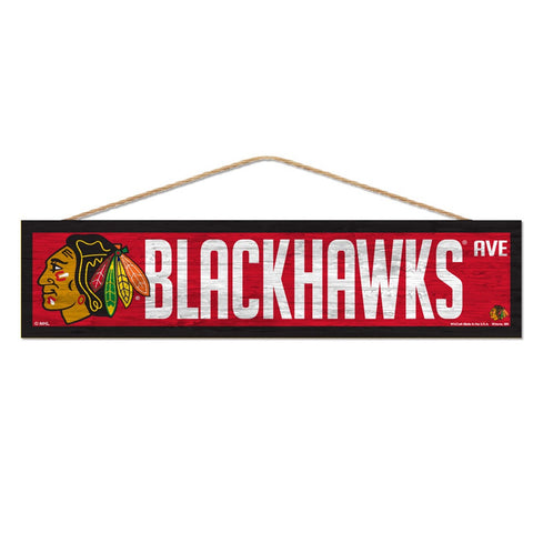 Chicago Blackhawks Sign 4x17 Wood Avenue Design Special Order