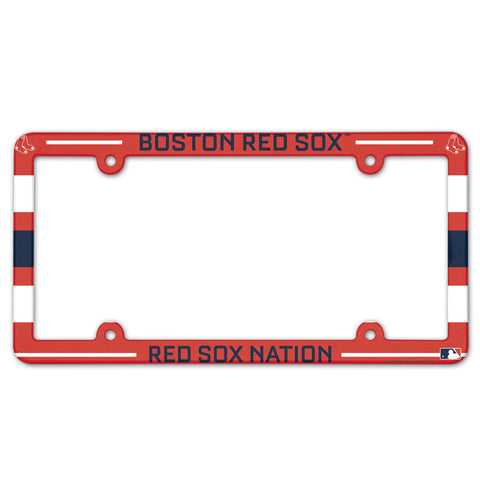 Boston Red Sox License Plate Frame Plastic Full Color Style