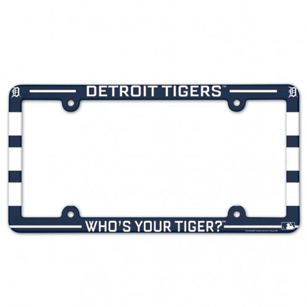 Detroit Tigers License Plate Frame Plastic Full Color Style