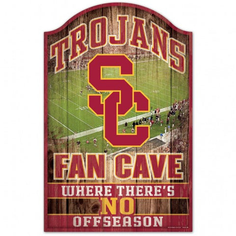 USC Trojans Sign 11x17 Wood Fan Cave Design Special Order