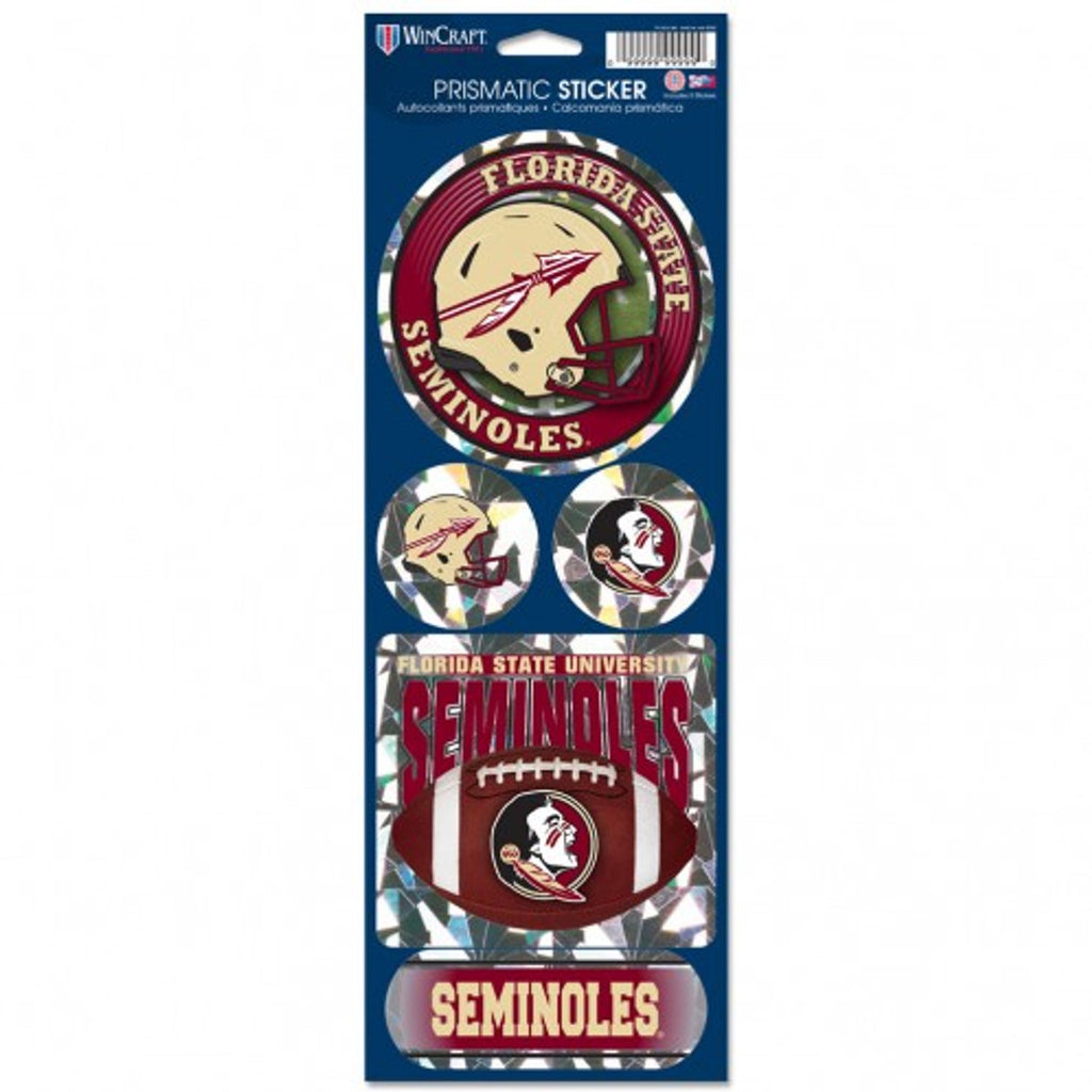 Florida State Seminoles Decal 4x11 Die Cut Prismatic Style New Logo