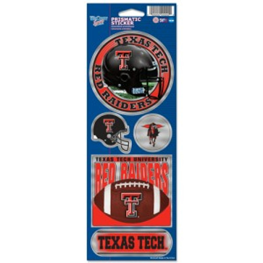 Texas Tech Red Raiders Stickers Prismatic Special Order