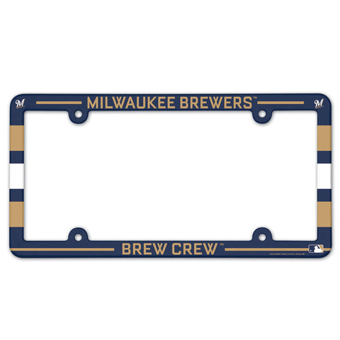 Milwaukee Brewers License Plate Frame Plastic Full Color Style