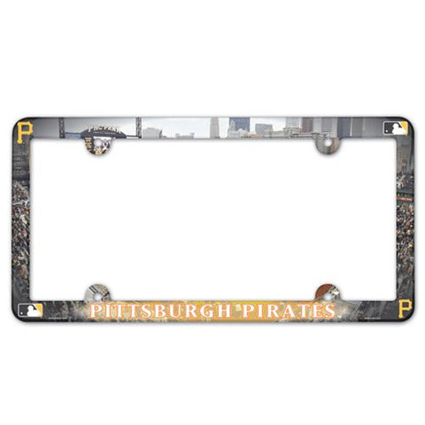 Pittsburgh Pirates License Plate Frame Plastic Full Color Style Special Order