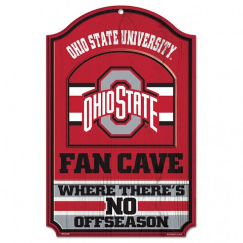 Ohio State Buckeyes Wood Sign 11"x17" Fan Cave Design