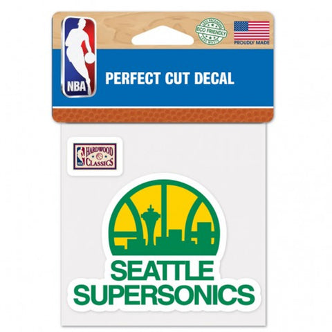 Seattle Supersonics Decal 4x4 Perfect Cut Color