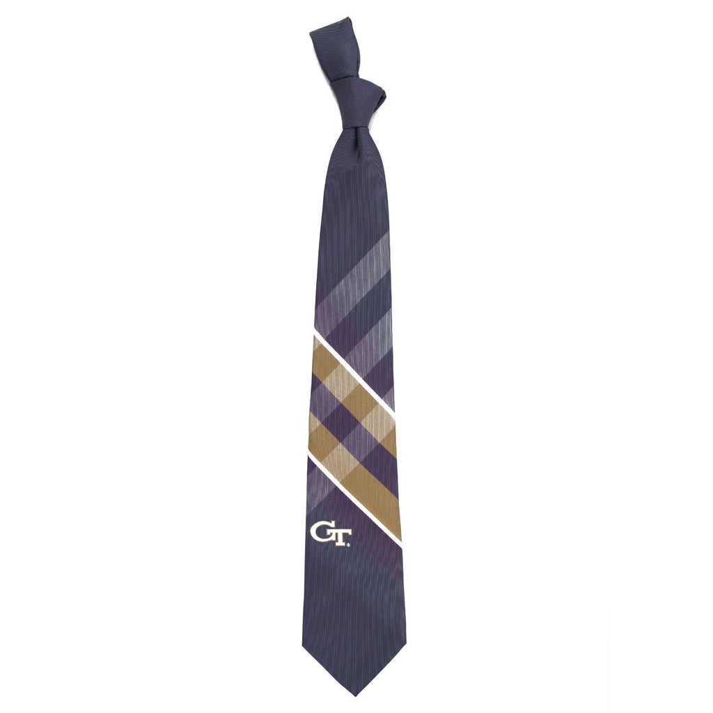  Georgia Tech Yellow Jackets Grid Style Neck Tie