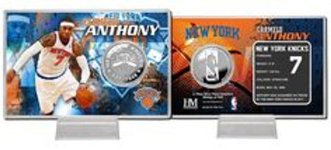 New York Knicks Carmelo Anthony Coin Card Silver Stad