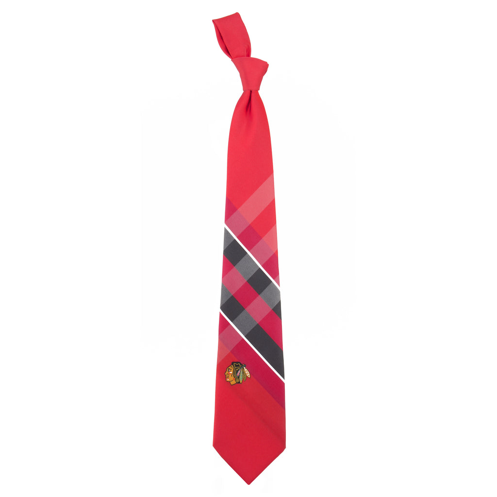  Chicago Blackhawks Grid Style Neck Tie