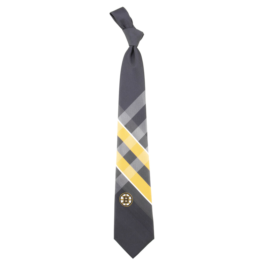  Boston Bruins Grid Style Neck Tie