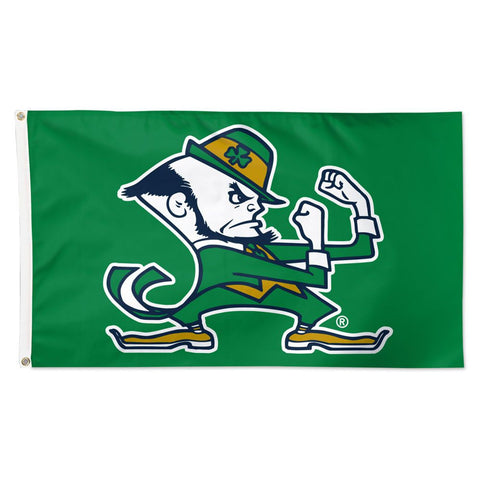 Notre Dame Fighting Irish Flag 3x5 Deluxe Style Leprchaun Design Special Order