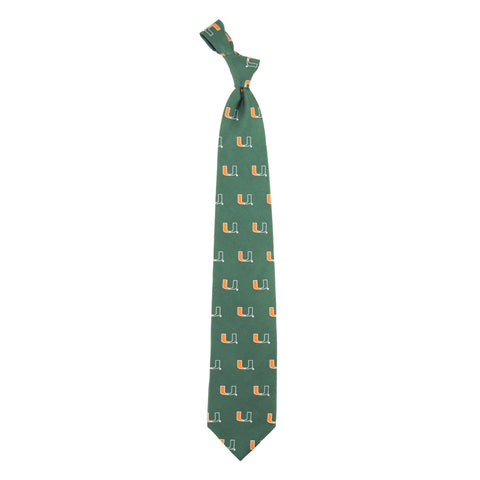  Miami Hurricanes Prep Style Neck Tie