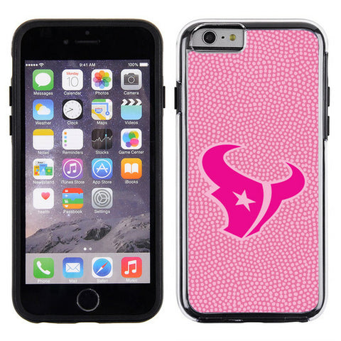 Houston Texans Phone Case Pink Football Pebble Grain Feel iPhone 6 