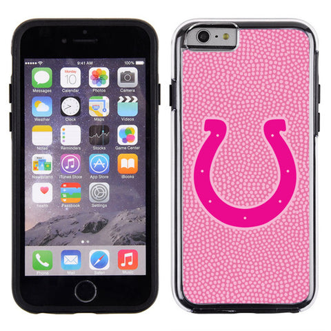 Indianapolis Colts Phone Case Pink Football Pebble Grain Feel iPhone 6 CO