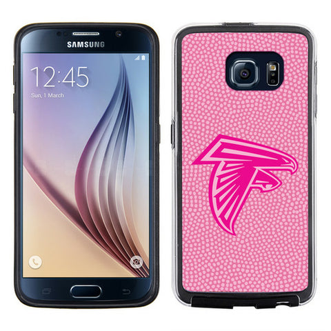 Atlanta Falcons Phone Case Pink Football Pebble Grain Feel Samsung Galaxy S6 