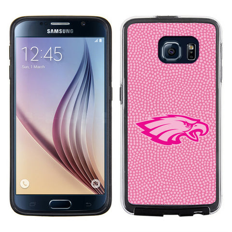 Philadelphia Eagles Phone Case Pink Football Pebble Grain Feel Samsung Galaxy S6 