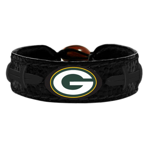 Green Bay Packers Bracelet Team Color Tonal Black Football 