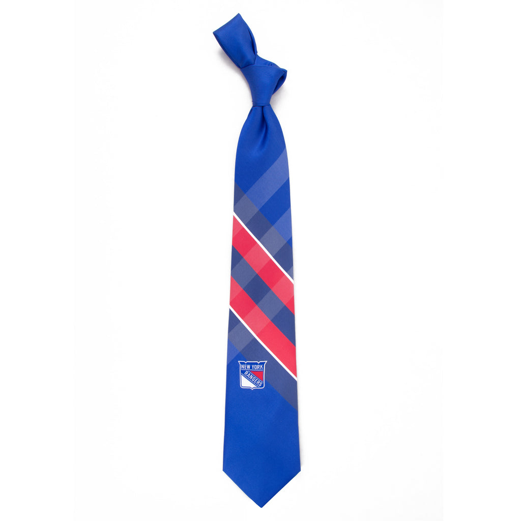  New York Rangers Grid Style Neck Tie
