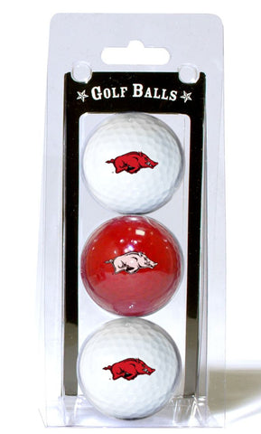 Arkansas Razorbacks 3 Pack of Golf Balls Special Order