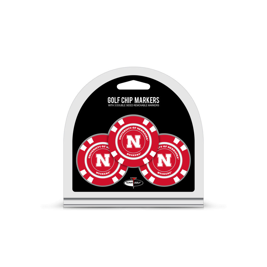 Nebraska Cornhuskers Golf Chip with Marker 3 Pack