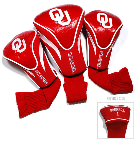 Oklahoma Sooners Golf Club 3 Piece Contour Headcover Set Special Order