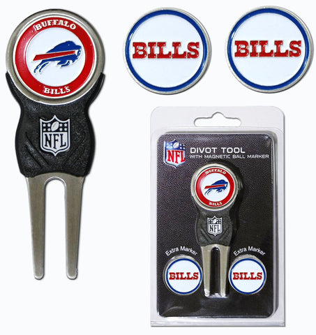 Buffalo Bills Golf Divot Tool with 3 Markers Special Order