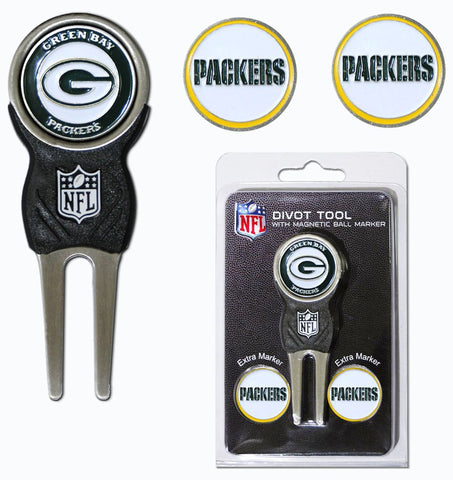 Green Bay Packers s Golf Divot Tool with 3 Markers