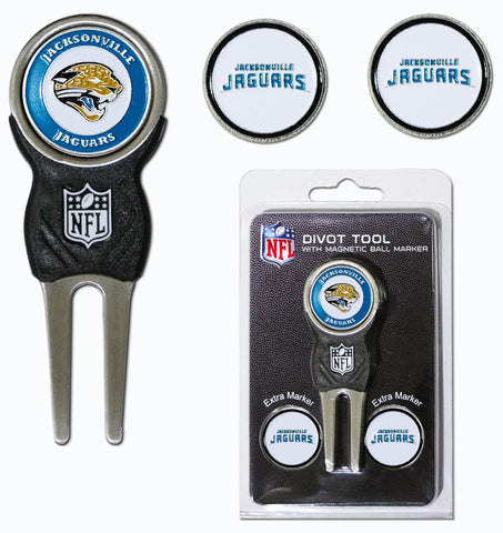 Jacksonville Jaguars Golf Divot Tool with 3 Markers Special Order