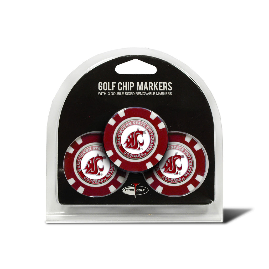 Washington State Cougars Golf Chip with Marker 3 Pack Special Order