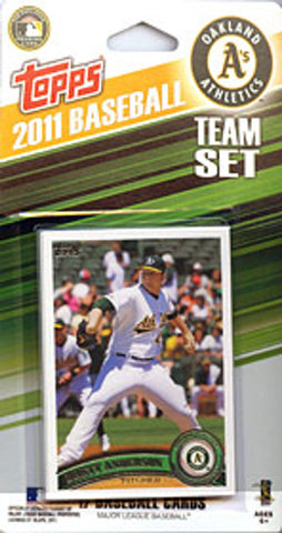 Oakland Athletics 2011 Topps Team Set