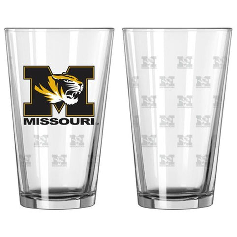 Missouri Tigers Satin Etch Pint Glass Set Special Order