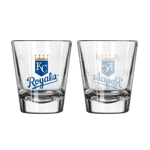 Kansas City Royals Shot Glass 2 Pack Satin Etch