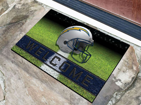 Los Angeles Chargers Door Mat 18x30 Welcome Crumb Rubber Special Order