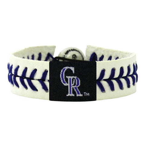 Colorado Rockies Bracelet Lavender Genuine Baseball 