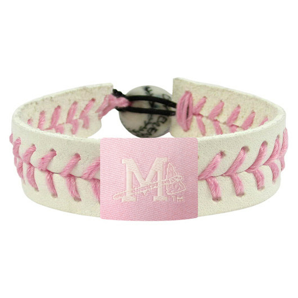 Ole Miss Rebels Braves Bracelet Baseball Pink 