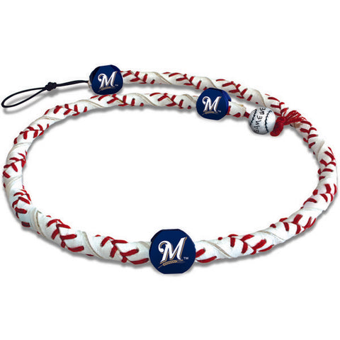 Milwaukee Brewers Necklace Classic Frozen Rope Baseball 