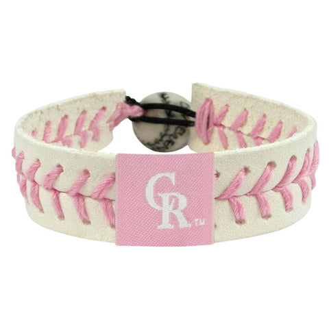 Colorado Rockies Bracelet Pink Baseball 