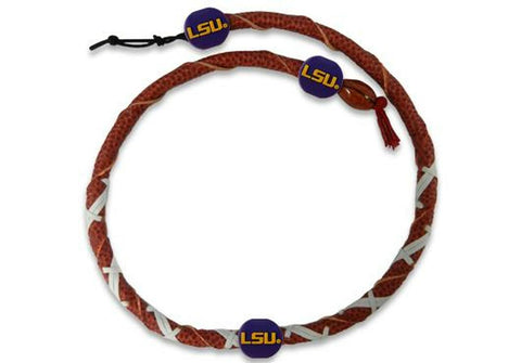 LSU Tigers Necklace Spiral Football 