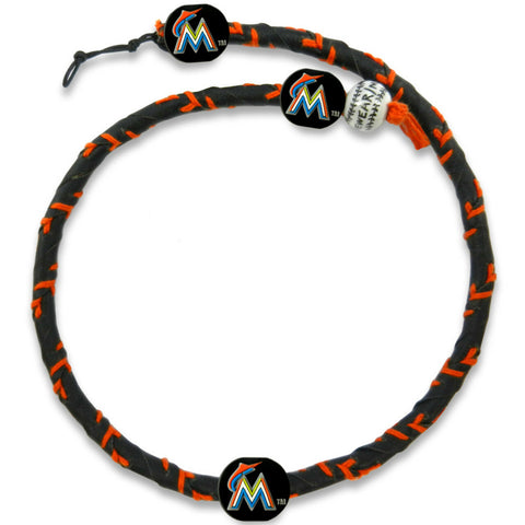 Miami Marlins Necklace Frozen Rope Team Color Baseball 