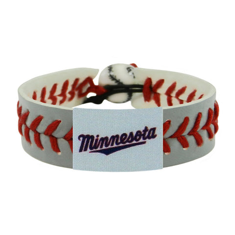 Minnesota Twins Bracelet Team Color Baseball Minnesota Script Logo Gray 