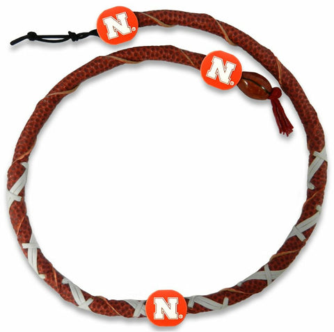 Nebraska Cornhuskers Necklace Spiral Football 