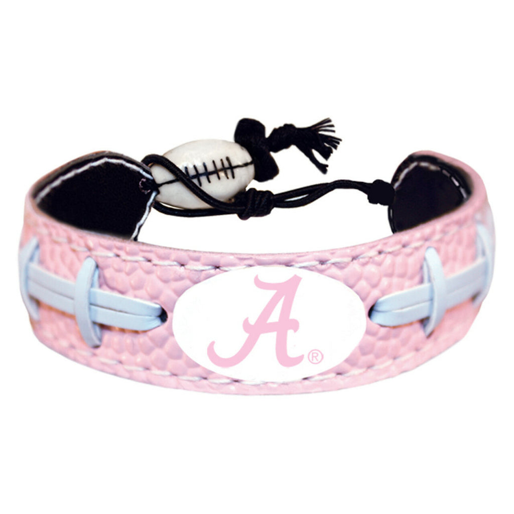 Alabama Crimson Tide Bracelet Pink Football A Logo 