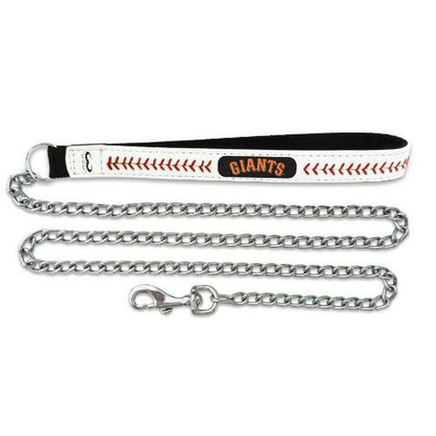 San Francisco Giants Pet Leash Leather Chain Baseball Size Medium 