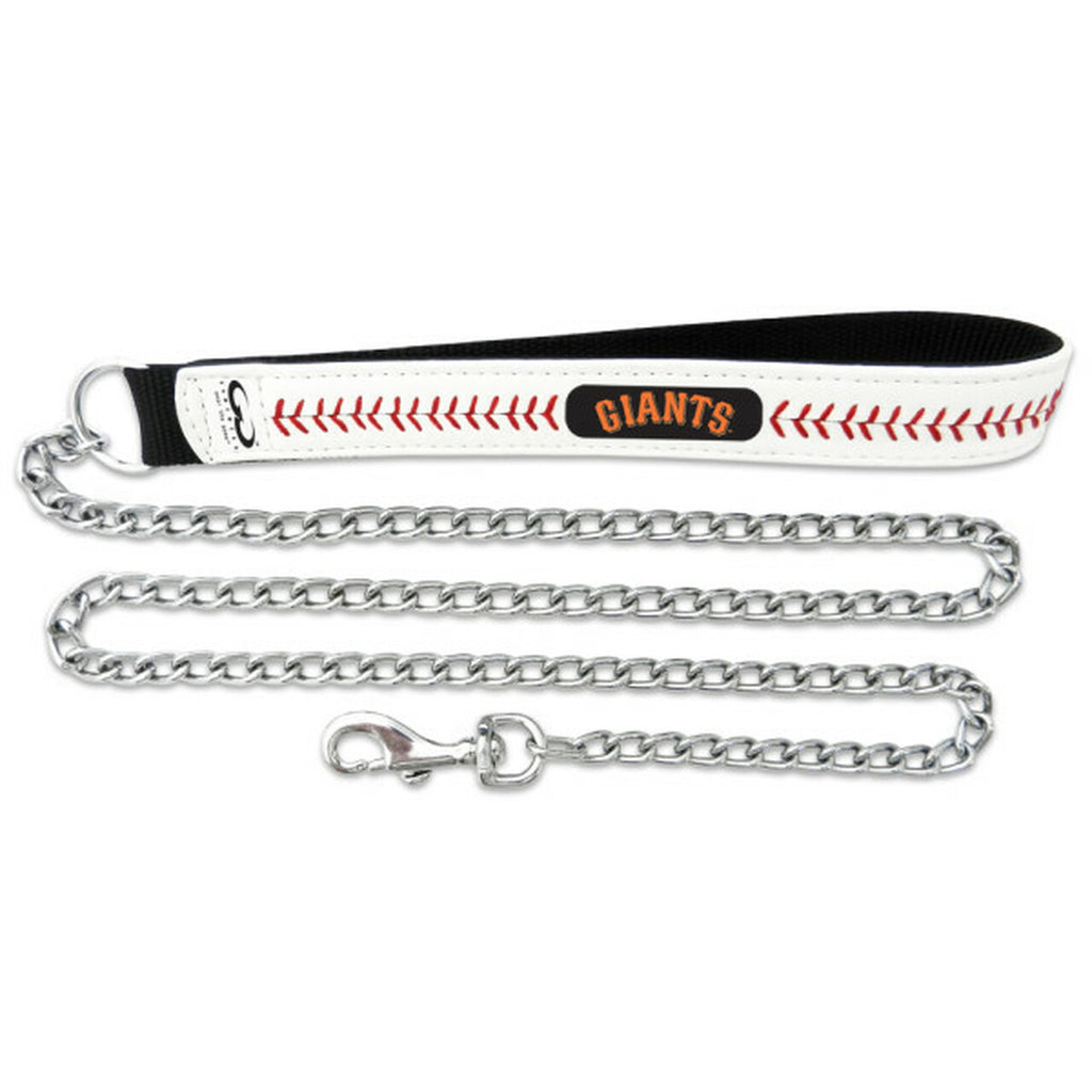 San Francisco Giants Pet Leash Leather Chain Baseball Size Large 