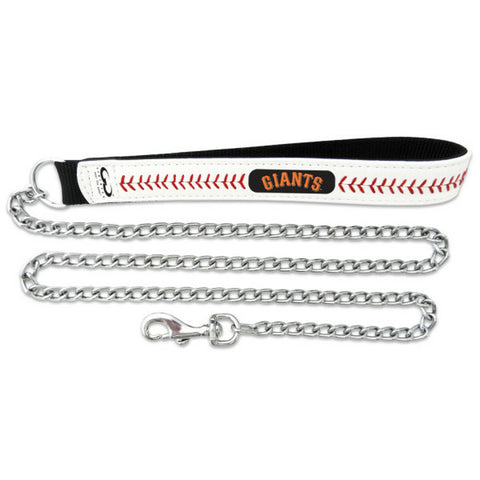 San Francisco Giants Pet Leash Leather Chain Baseball Size Large 