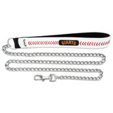 San Francisco Giants Pet Leash Leather Chain Baseball Size CO