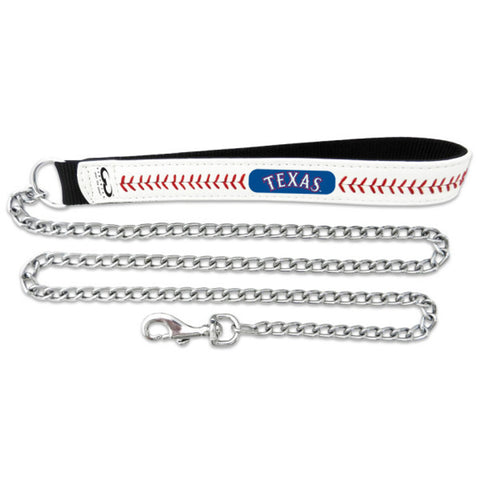 Texas Rangers Pet Leash Leather Chain Baseball Size CO