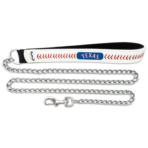 Texas Rangers Pet Leash Leather Chain Baseball Size